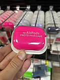 Чохол для AirPods Pro Silicone case Microfiber (з мікрофіброю) hot pink, фото 5