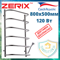 Полотенцесушитель электрический лесенка для ванной комнаты нержавейка ZERIX EPS-5080RC (прав.подкл.) (ZX4496)