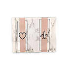 Тревел-сет: тревел-кейс + обкладинка для паспорта + бірка для багажу (мармур) екошкіра, фото 2