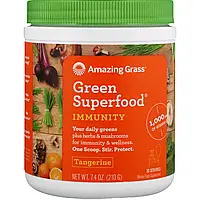 Amazing Grass, Green Superfood, Иммунитет, мандарин, 7,4 унции (210 г) Днепр