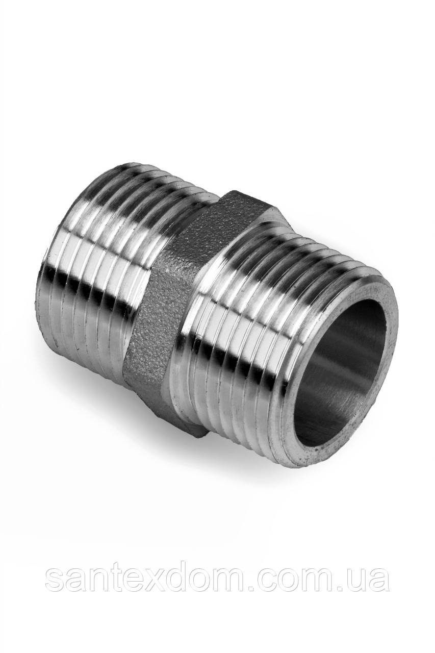 Ніпель 1 1/4"З-1 1/4"З  "PREMIUM"(Ni), фото 1