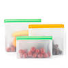 Багаторазові силіконові пакети для зберігання продуктів набір 3 шт., фото 2