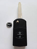 Корпус выкидного ключа Mazda 3 5 6 M6 MX5 CX5 CX7 CX9 RX8 Galakeys 2 кнопки с лезвием  (09-02)