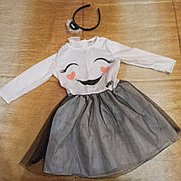 Детское карнавальное платье с обручем 2-4 года хеллоуин, платье ночка