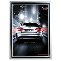 Алюминиевая рамка рекламная для постеров плакатов с клик системой Poster Frames Snap Frame 25mm А2