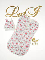 Детская пеленка кокон для новорожденных девочек Rose 56р