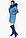 Куртка аквамаринова жіноча вільного фасону модель 31038 розмір: 38 40 42 44, фото 4