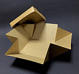 Коробка з крафт картону 120х120х90 мм ламінована (100шт), фото 2