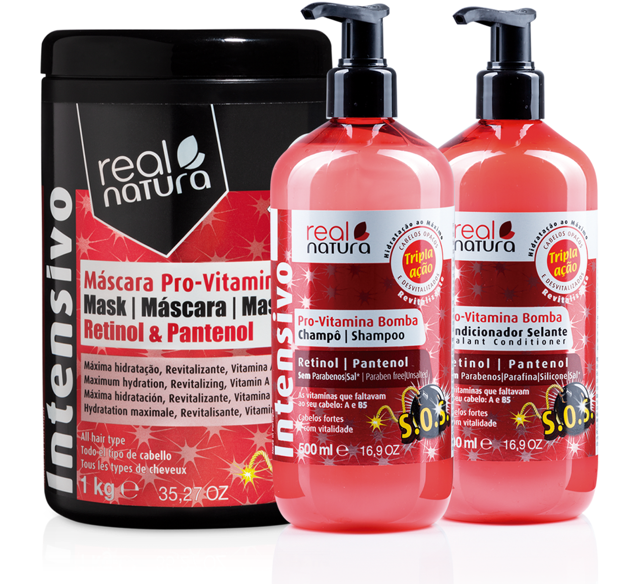 Набір Real Natura Pro-Vitamina Bomba для інтенсивного зволоження волосся