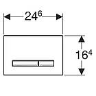Кнопка зливу для інсталяції GEBERIT подвійна глянцева хром 71574 115.788.21.2, фото 2