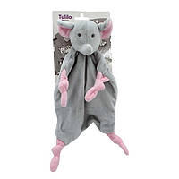 М'яка іграшка-брязкальце "Слоник" рожевий, в пакеті 40*13см, Tulilo, Польща