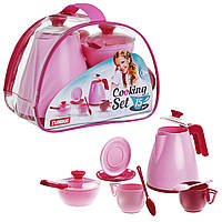 Набор посуды "Cooking Set", 15 предметов, розовый, Юника