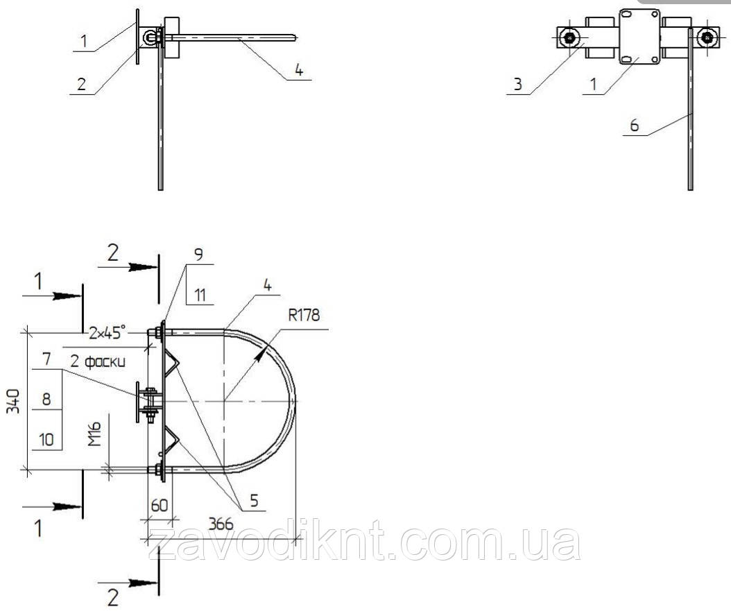 Кронштейн гарячеоцинкований КР204, фото 1