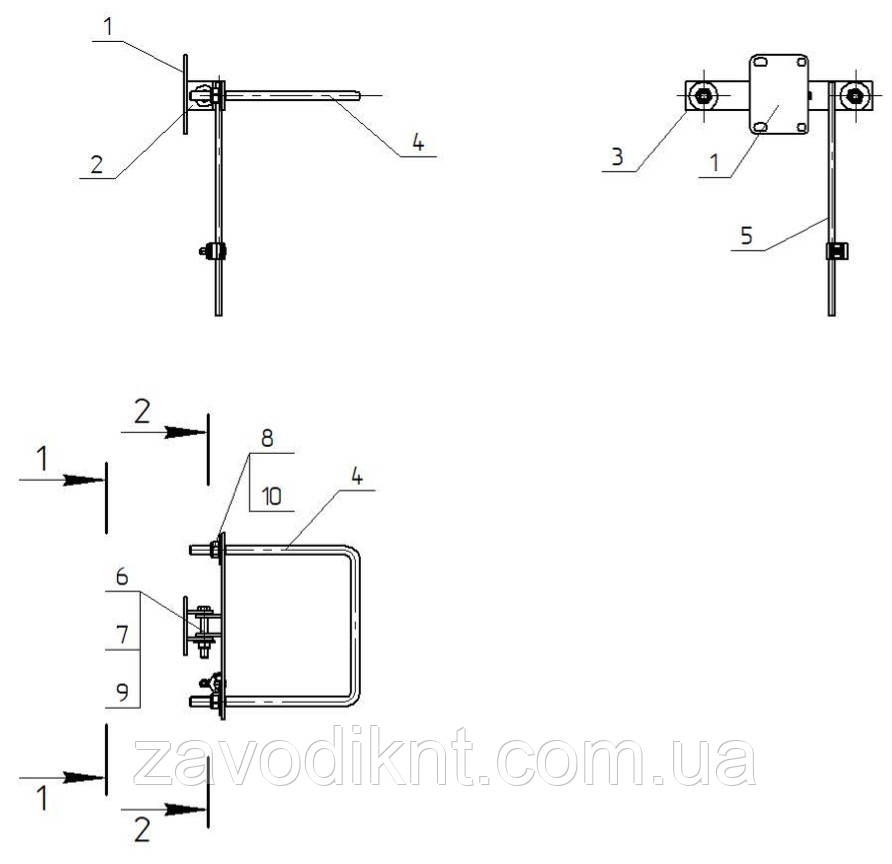 Кронштейн гарячеоцинкований КР214, фото 1