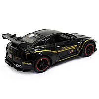 Іграшкова машинка металева Nissan GT-R «АвтоЕксперт» Ніссан ГТ-Р чорний звук світло 15*4*7 см (700701), фото 4