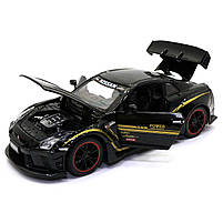 Іграшкова машинка металева Nissan GT-R «АвтоЕксперт» Ніссан ГТ-Р чорний звук світло 15*4*7 см (700701), фото 6
