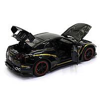 Іграшкова машинка металева Nissan GT-R «АвтоЕксперт» Ніссан ГТ-Р чорний звук світло 15*4*7 см (700701), фото 7