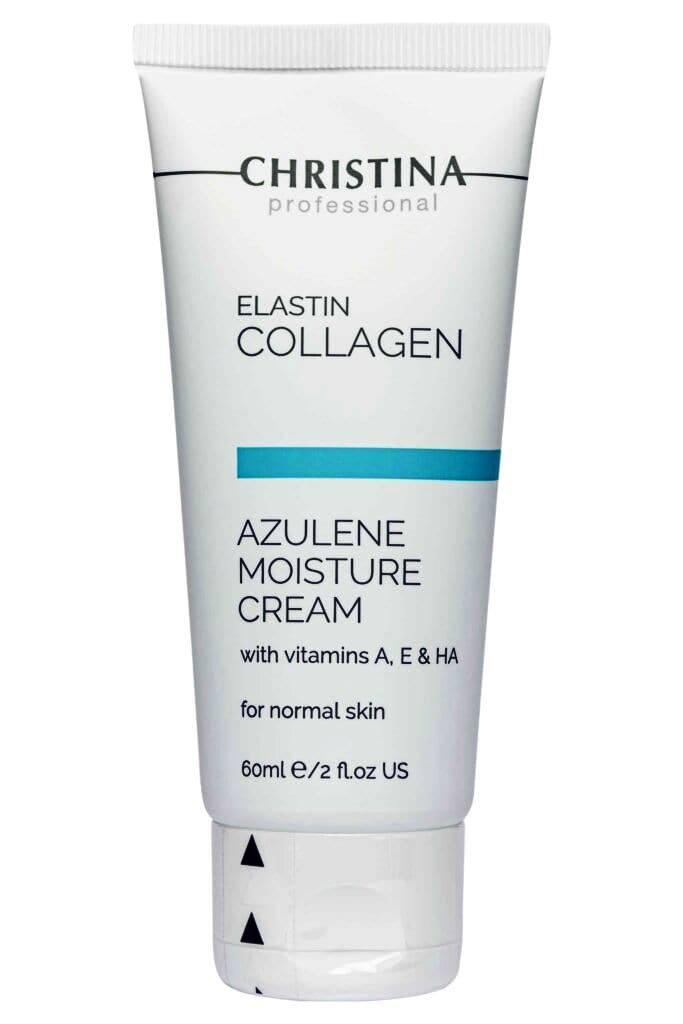 Азуленовый крем для нормальної шкіри особи з еластин колагеном 60 мл Elastin Collagen Azulene Christina