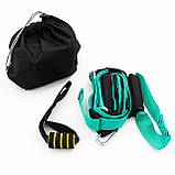 Тренувальні петлі trx для кросфіту (трх тренажер для фітнесу та турніка) OSPORT Lite (FI-0037) Чорно-бірюзовий, фото 8