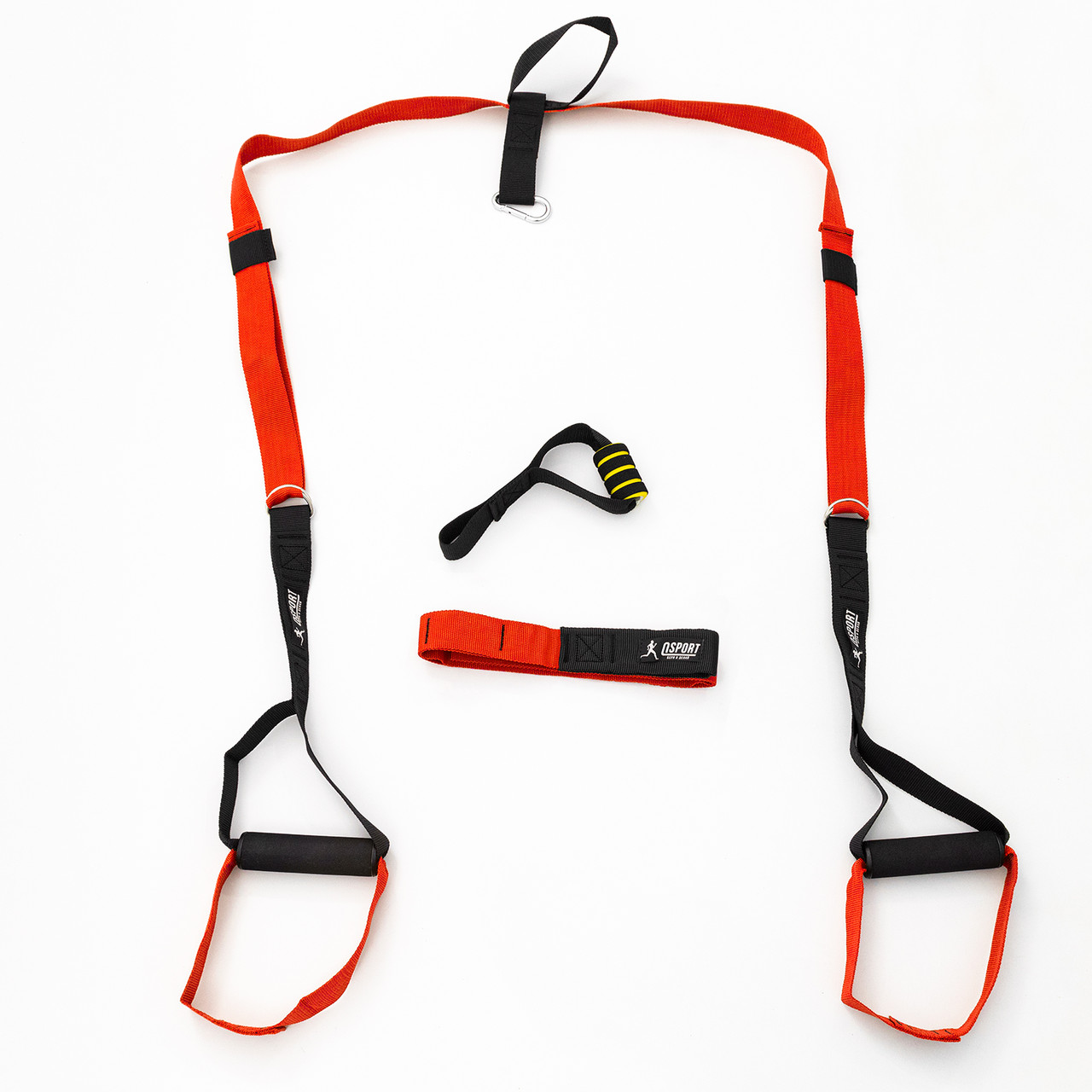 Тренувальні петлі trx для кросфіту (трх тренажер для фітнесу та турніка) OSPORT Lite (FI-0037) Чорно-червоний, фото 1