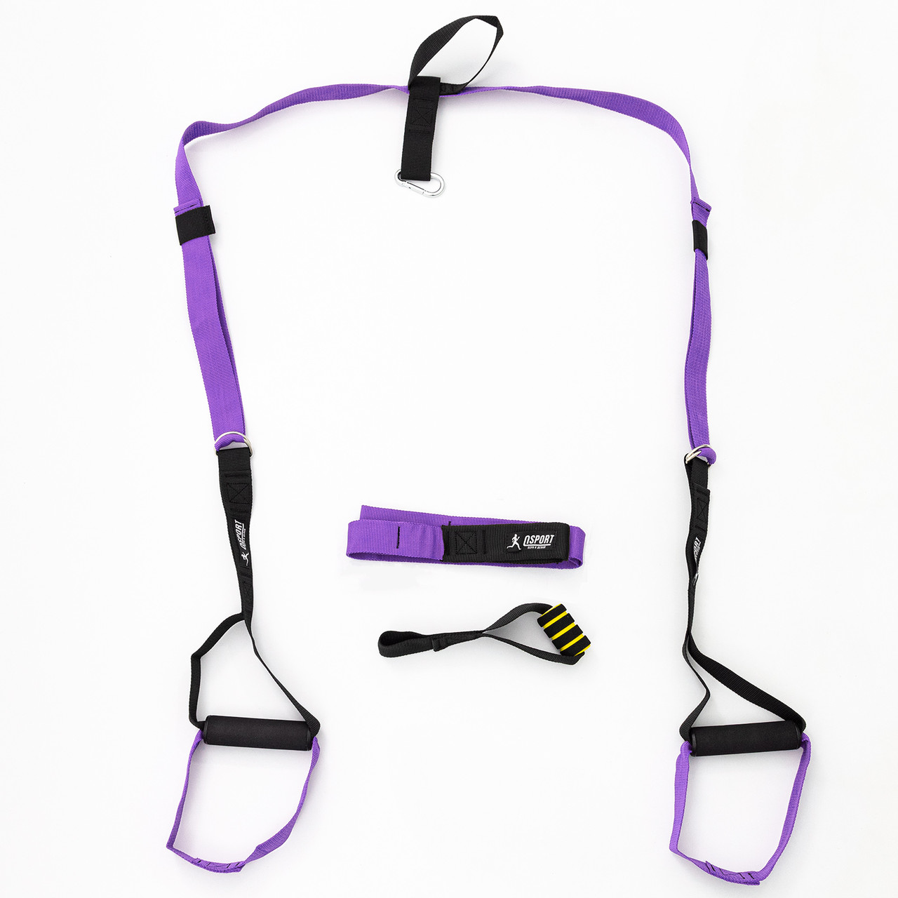 Тренувальні петлі trx для кросфіту (трх тренажер для фітнесу та турніка) OSPORT Lite (FI-0037) Чорно-фіолетовий, фото 1