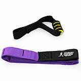 Тренувальні петлі trx для кросфіту (трх тренажер для фітнесу та турніка) OSPORT Lite (FI-0037) Чорно-фіолетовий, фото 6