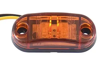 Ліхтар (жовтий) габаритний для трейлера, причепа, лафета на 2 LED лампах.
