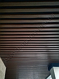 Кубоподібна рейкова підвісна стеля, рейка 50х50 мм, крок 50 мм, колір темне дерево, метал 0,4 мм, фото 2