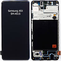 Модуль ( дисплей + сенсор + Рамка ) Samsung A51 Sm-A515 оригінал (замінене скло)