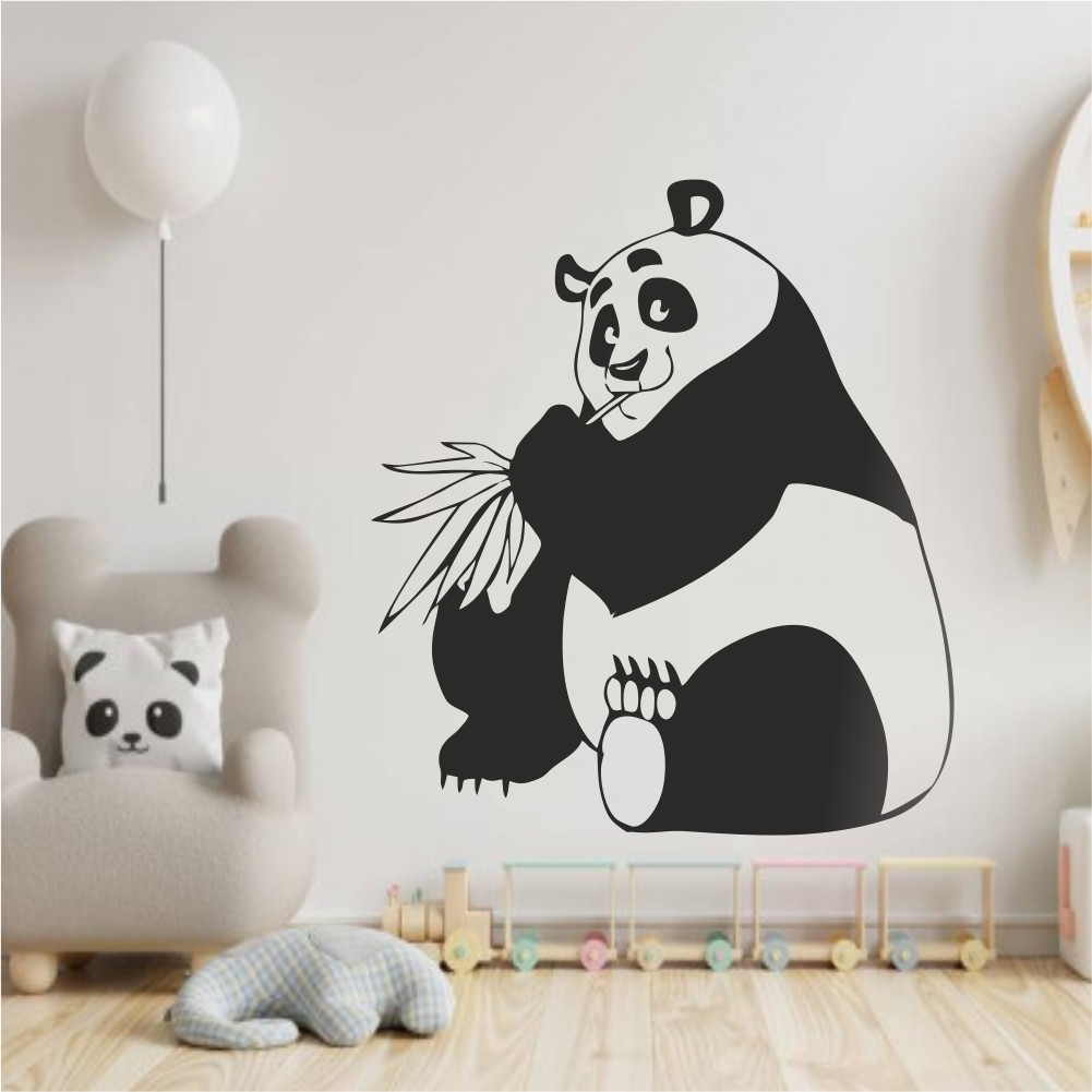 Трафарет для фарбування, з пандою, одноразовий з самоклеючої плівки 95 х 109 см
