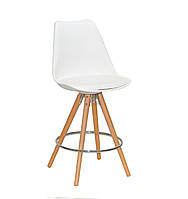 Полу-барный стационарный стул Милан MILAN BAR 65 белый с подножкой