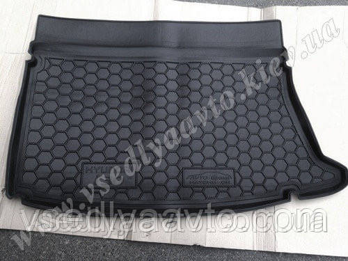 Килимок у багажник HYUNDAI i30 с 2006 р. хетчбек (AVTO-GUMM) пластик+гума, фото 1