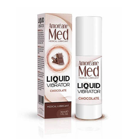 Лубрикант з ефектом вібрації Amoreane Med Liquid Vibrator Chocolate (30 мл) | Limon, фото 1
