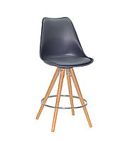 Напів-барний стаціонарний стілець Мілан MILAN BAR 65 антрацит з підніжкою
