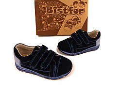 Натуральні кросівки для хлопчика на липучці, Bistfor 28