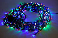 Гирлянда-нить (String-Lights) 40Plastic-4 внутренняя, с чёрным проводом, 5м (Разноцветная)