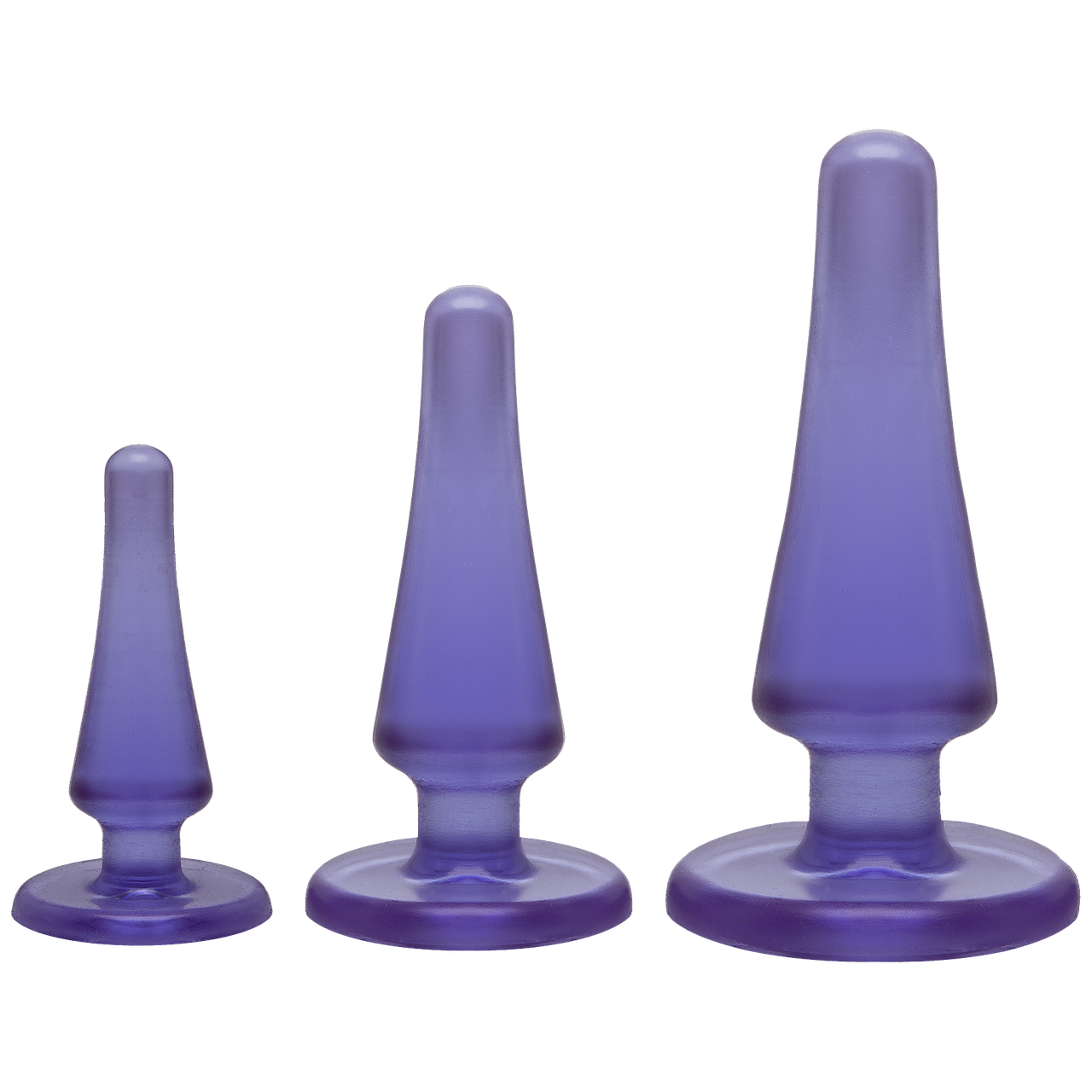 Набір анальних пробок Doc Johnson Crystal Jellies Anal - Purple, макс. діаметр 2см - 3 см - 4 см sonia.com.ua