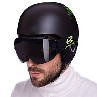 Маска-окуляри гірськолижні SPOSUNE дзеркальні HX003-1 (оправа-чорна