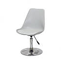 Стілець Albert CH-Base світло-сірий 315 кожзам, хромована опора, поворотне з регулюванням висоти сидіння, фото 2