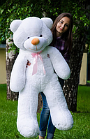 Якісний плюшевий ведмедик білий 140 см ,Оригінальний подарунок ведмідь