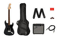 Гитарный комплект Fender Squier Affinity Strat Pack HSS CHARCOAL FROST METALLIC