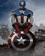 Картина по номерам Капитан Америка (BRM41885) 40 х 50 см