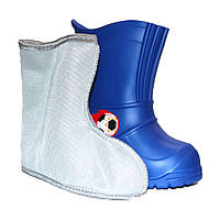 Дитячі зимові гумові чоботи з пінки, сині зимові черевики з вкладишем, розміри 24-30