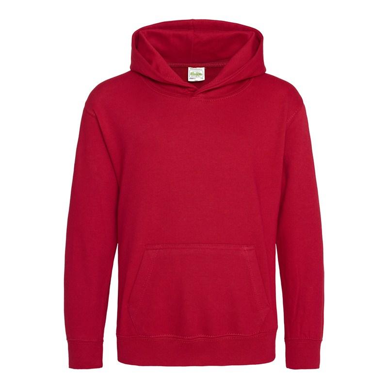 Дитяча толстовка з капюшоном утеплена червона Just Hoods, фото 1