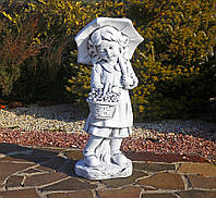 Садовая фигура Девочка с зонтиком 66х30х22 см ССП12146 Серый