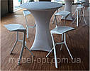 Барний табурет Colt білий, висота посадки 77 см, фото 7