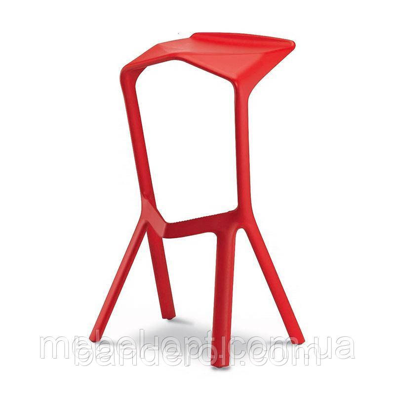 Барний табурет Colt червоний, висота посадки 77 см, фото 1