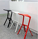 Барний табурет Colt червоний, висота посадки 77 см, фото 3