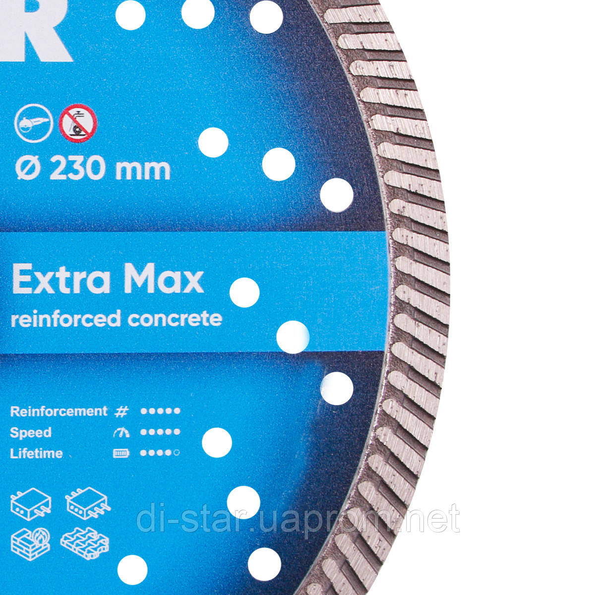 Круг алмазный Distar Turbo Extra Max 232 мм отрезной диск по высокоармированному бетону на УШМ (10115027018) - фото 6 - id-p613509480