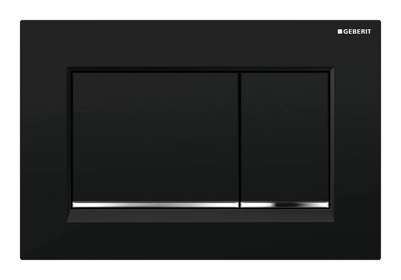 Кнопка зливу для інсталяції GEBERIT подвійна чорна 82763 115.883.KM.1, фото 1